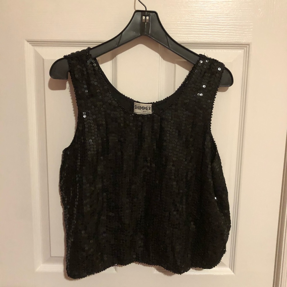 Sequin Vintage Crop Top Size M